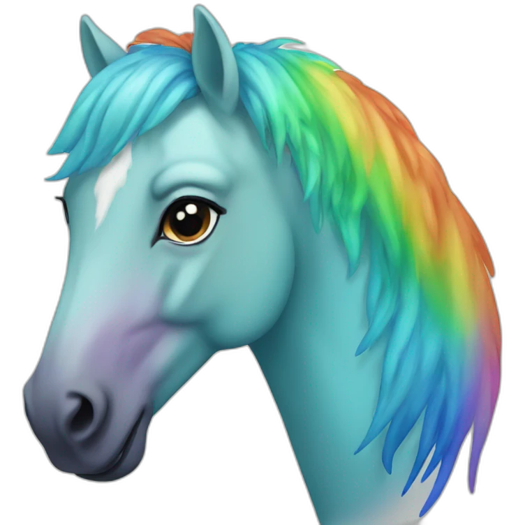 rainbow-horse emoji