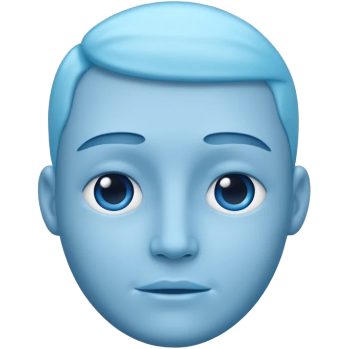 Blue face emoji