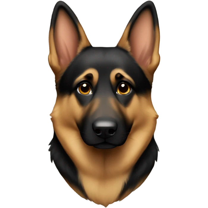 Black with tan German shepherd emoji