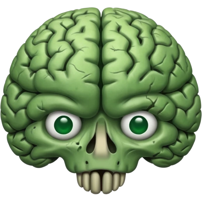 rotting brain, add some green mould emoji