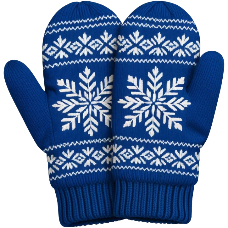 norwegian knit mittens selbu blue emoji