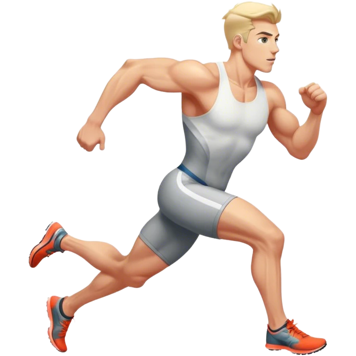 white athlete sprinting emoji