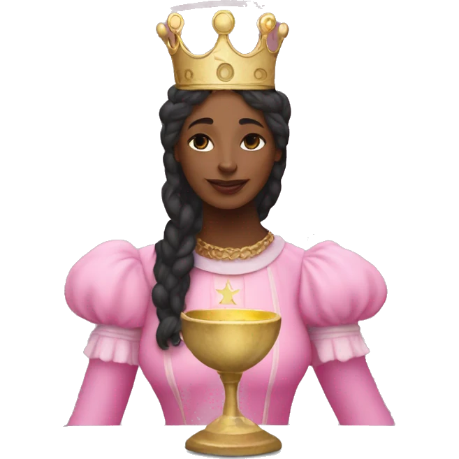 Pink tarot card with the queen of cups emoji