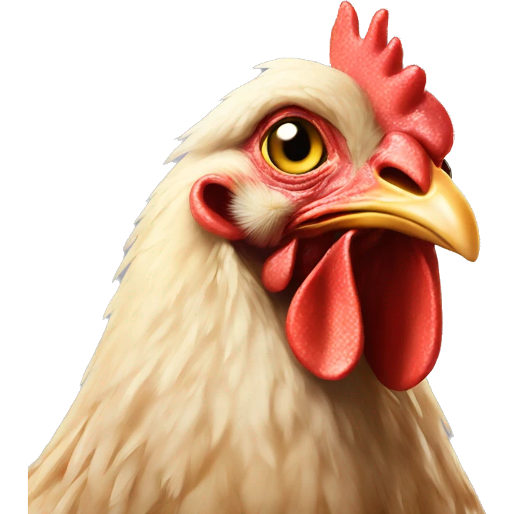 chicken staring emoji