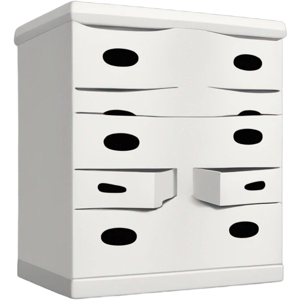 big white sandpaper storage organizer slots front view emoji