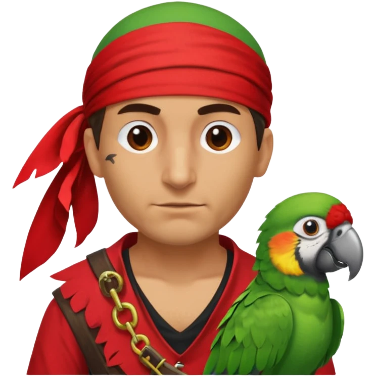 pirate and parrot emoji