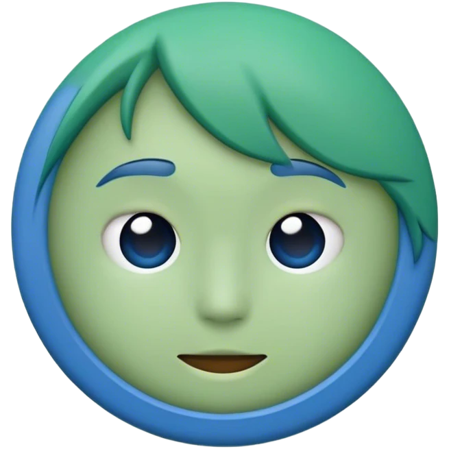 a circle emoji with a diagonal line through it, on the upper left side blue on the bottom right side green emoji