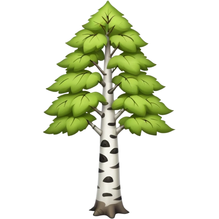 Cute, full-length tree birch emoji  emoji
