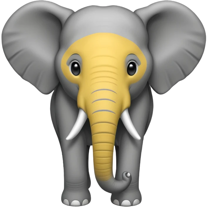 Front face of elephant without any colour only outline  emoji
