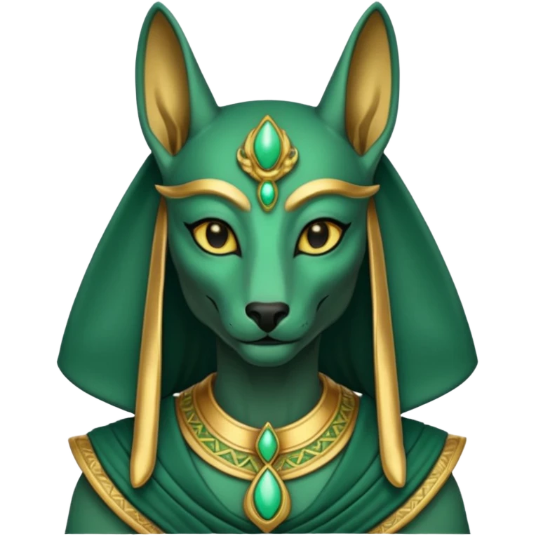 alien wearing anubis cloth emoji
