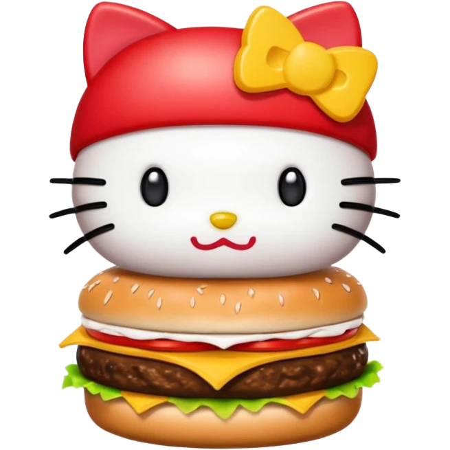 Hello kitty eat mcdo emoji