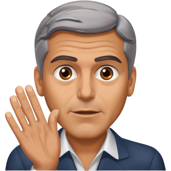 George clooney hand slapping face emoji