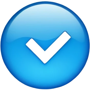 A verification blue tick emoji