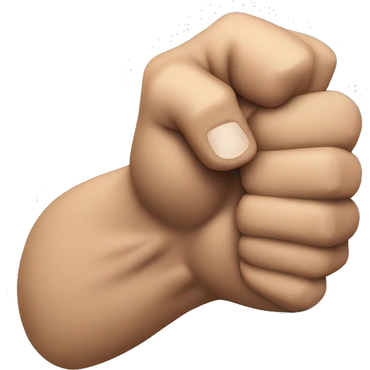 flexing arm, not strong, flat emoji