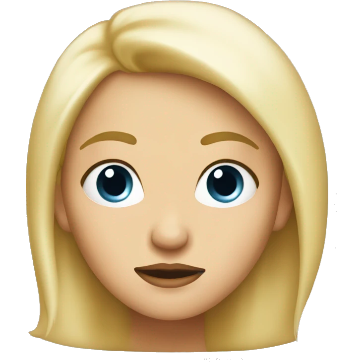 Blondie girl making side eye emoji