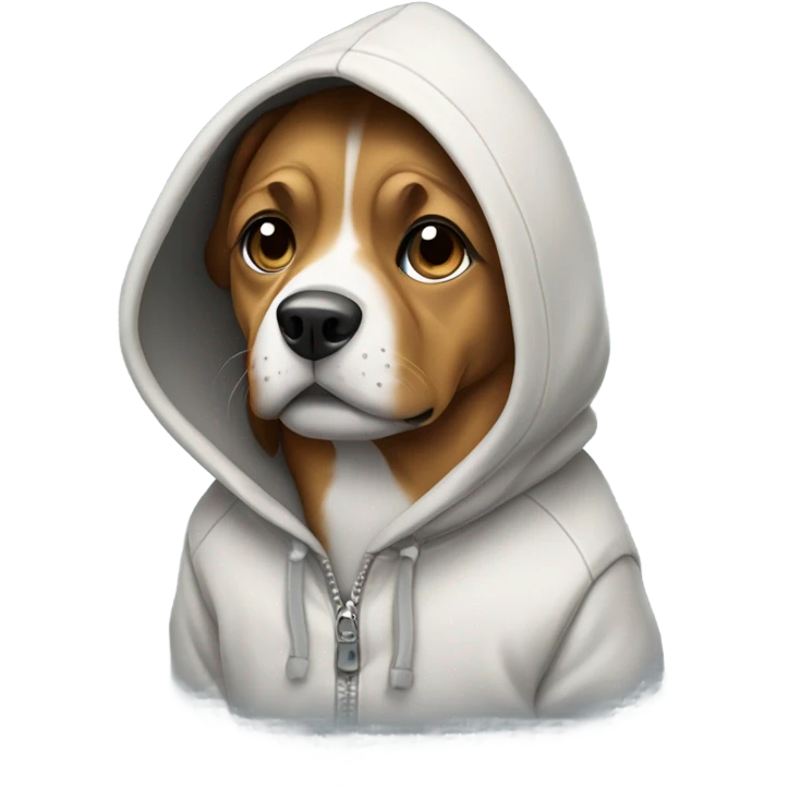 cool dog wearing a hoodie  emoji