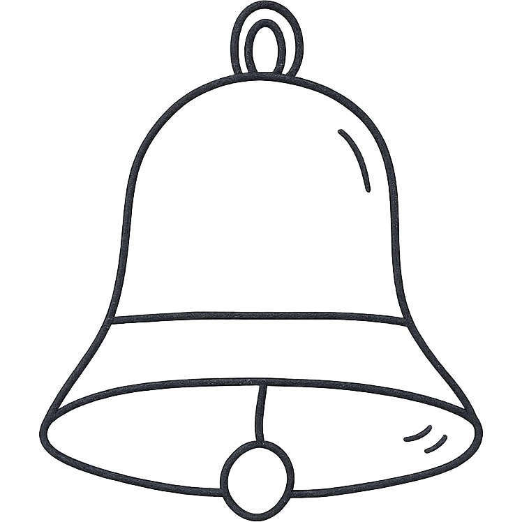 нарисуй мне покадравую анимацию колокольчика emoji