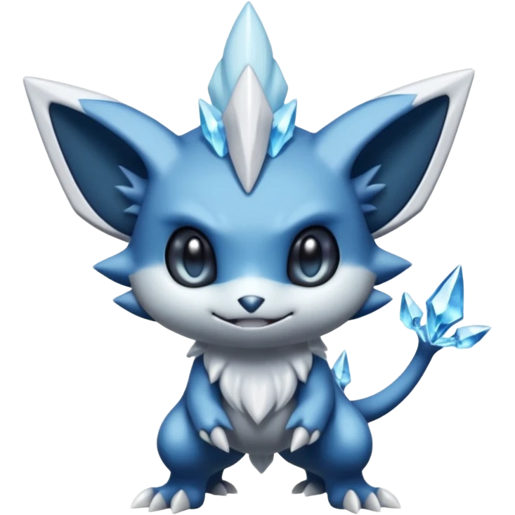 Elemental dark dusky mechanical frosty fairy-like fantasy epic rare Glalie-Sneasel-Togetic-Pokémon-Fakémon-hybrid-creature emoji