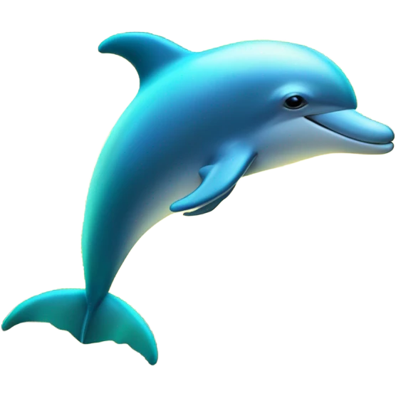 Glowing dolphin emoji