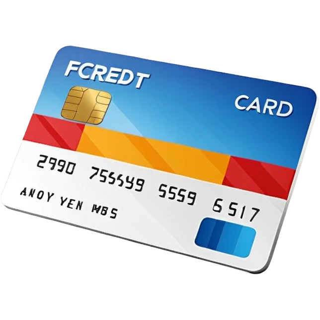 3D icon of a credit-card–shaped corporate card with a bold color of #FF3D00 stripe. Display the exact text ‘WAD’ as a logo. No numbers, no chip, no issuer logos. Modern, clean, high-end. emoji