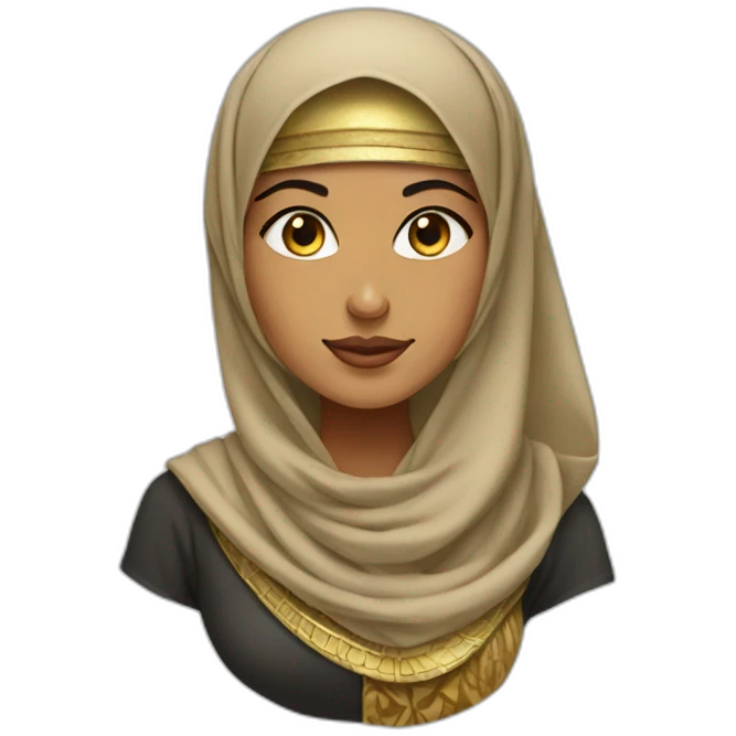 Hijabi pharaohnic girl. emoji