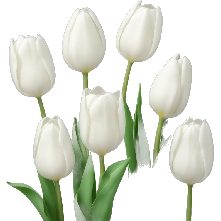 White tulips emoji
