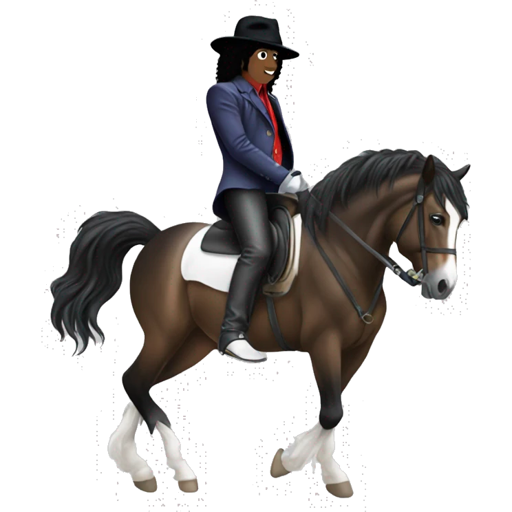 Michael Jackson qui fait du cheval emoji