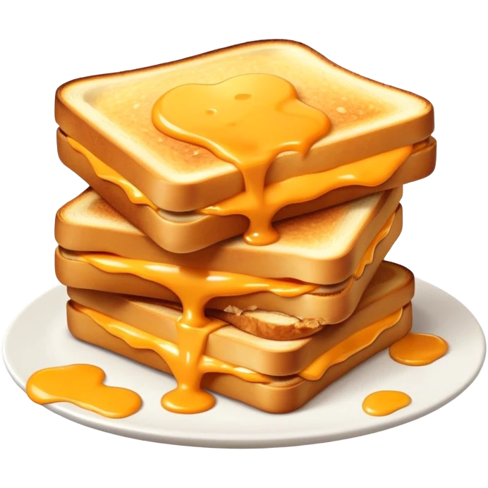 Kaas tosti with melting cheese oozing out the sides emoji