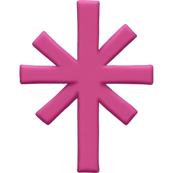 Pink cross emoji