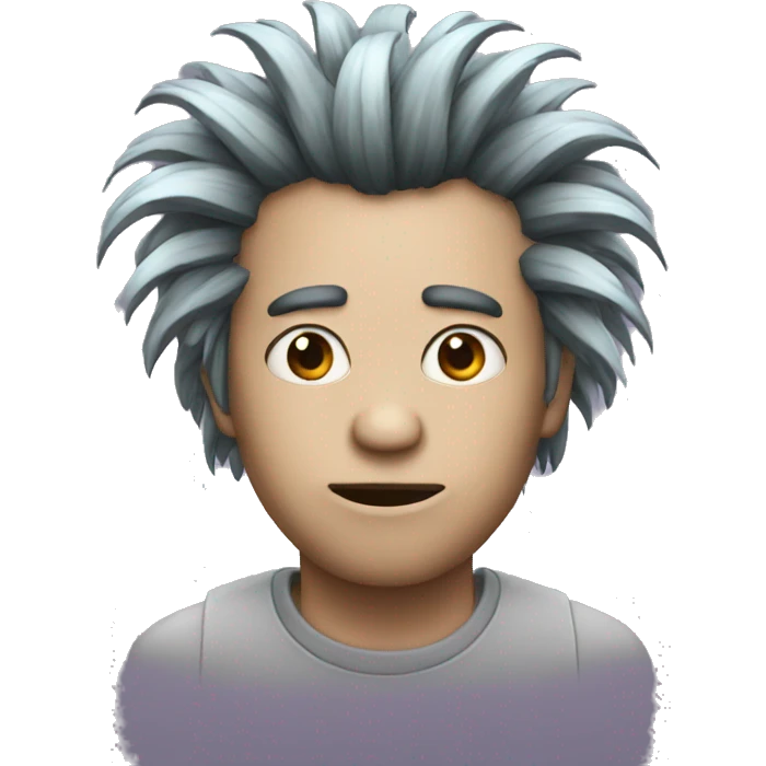 Monster funny hair emoji