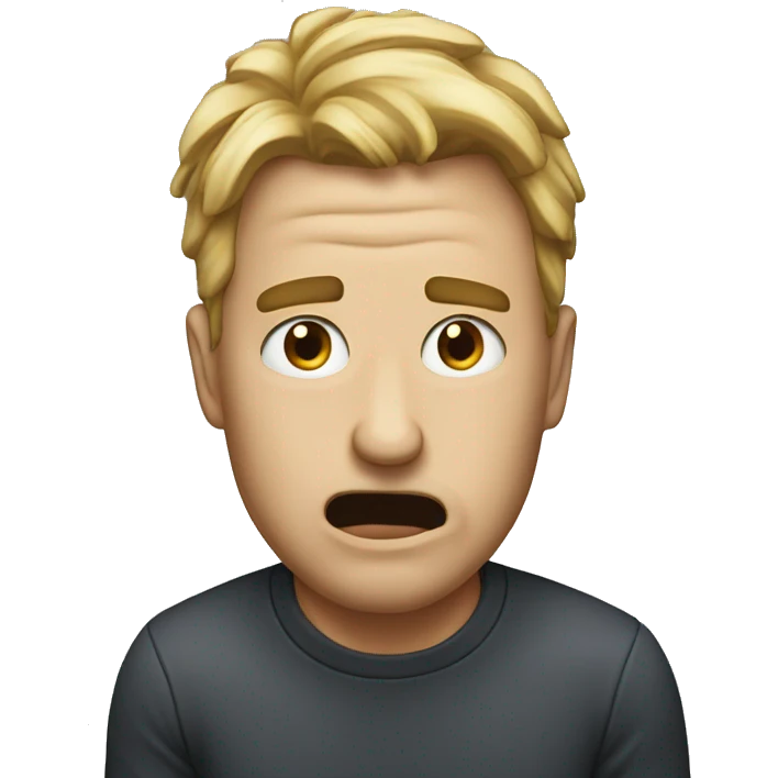 person mewing so hard but he still has no rizz emoji