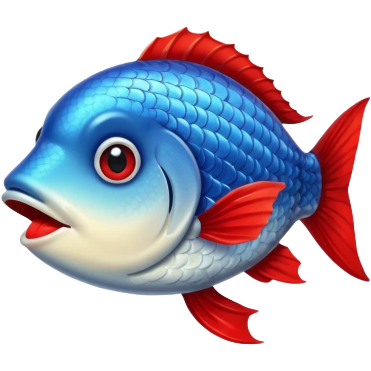 Fish blowing kiss emoji