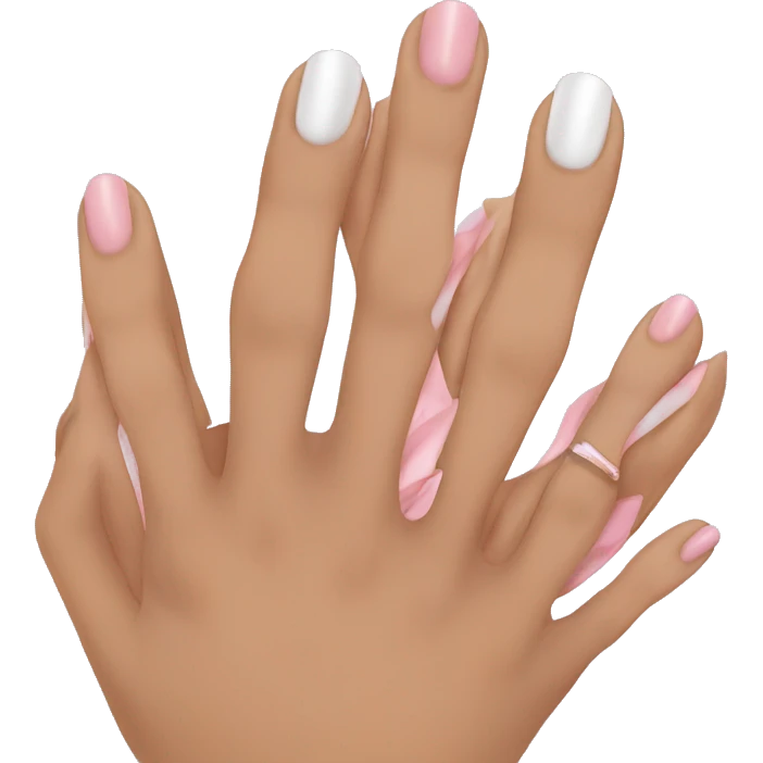 French tip nails emoji