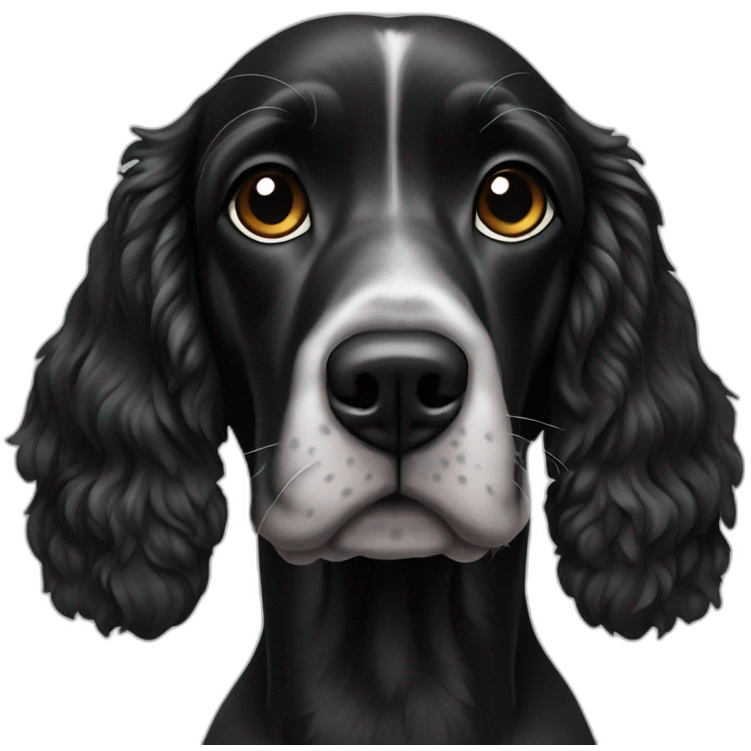 Cocker anglais noir  emoji