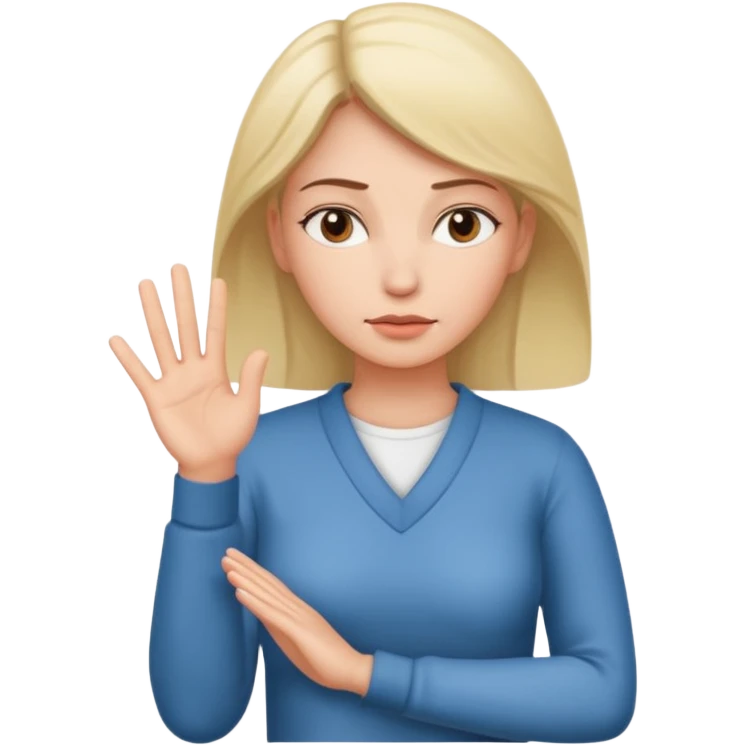 decision gesture women no cross hands emoji