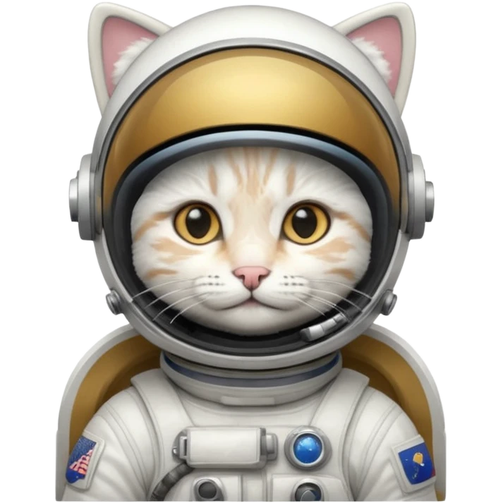 helmet closed Astronaut rides cat emoji