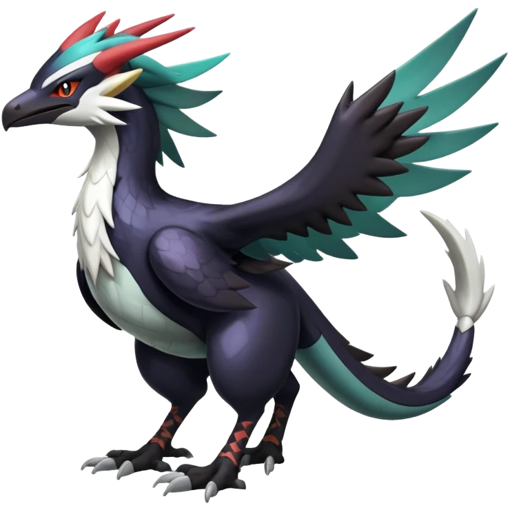 Shiny Dark Nargacuga-Silvally-Noivern-Hybrid (Full body) emoji