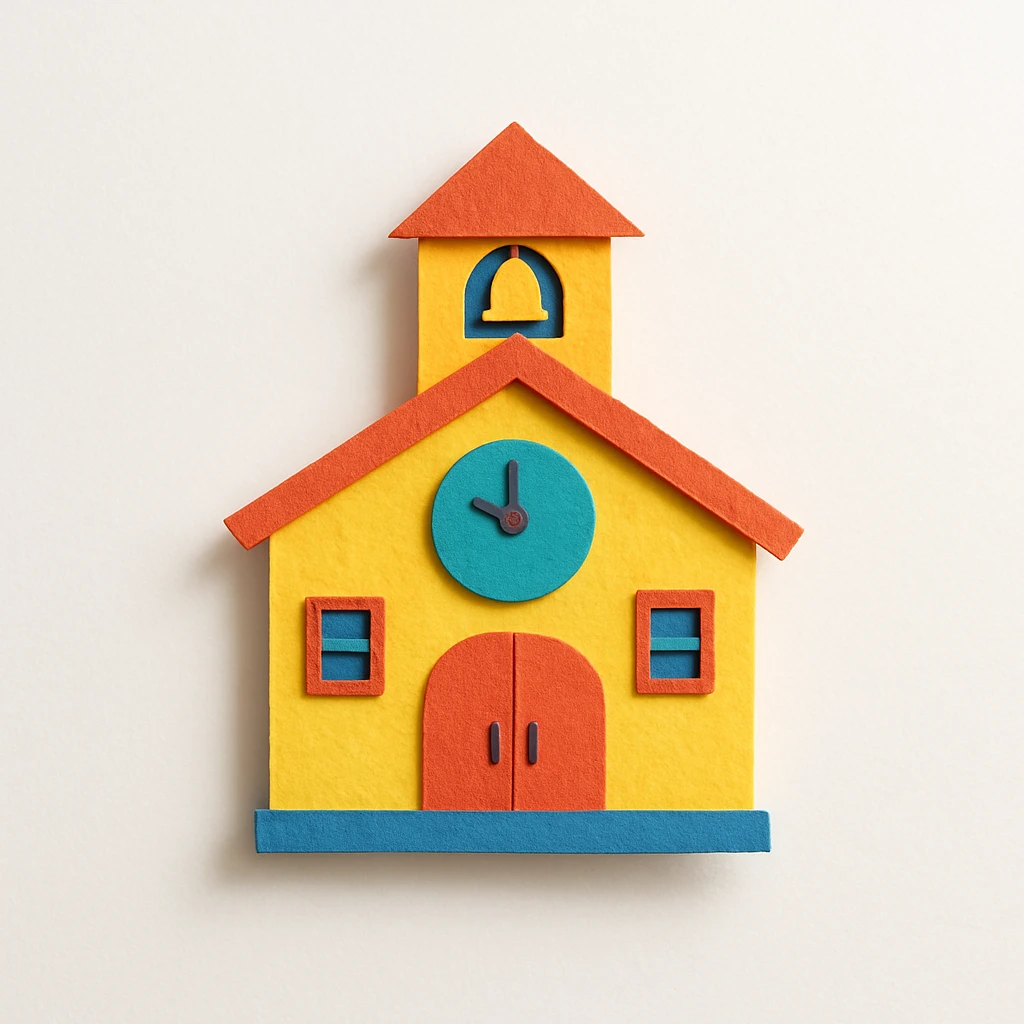 a colorful school emoji