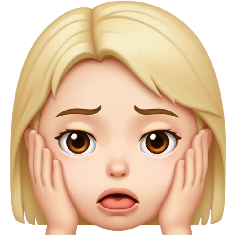 Cute pleading pouting face emoji