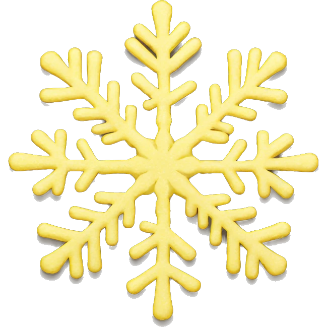 Yellow snowflake emoji