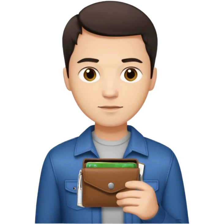 ligth man with wallet in hand emoji