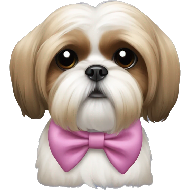 Shih tzu wearing a bow emoji