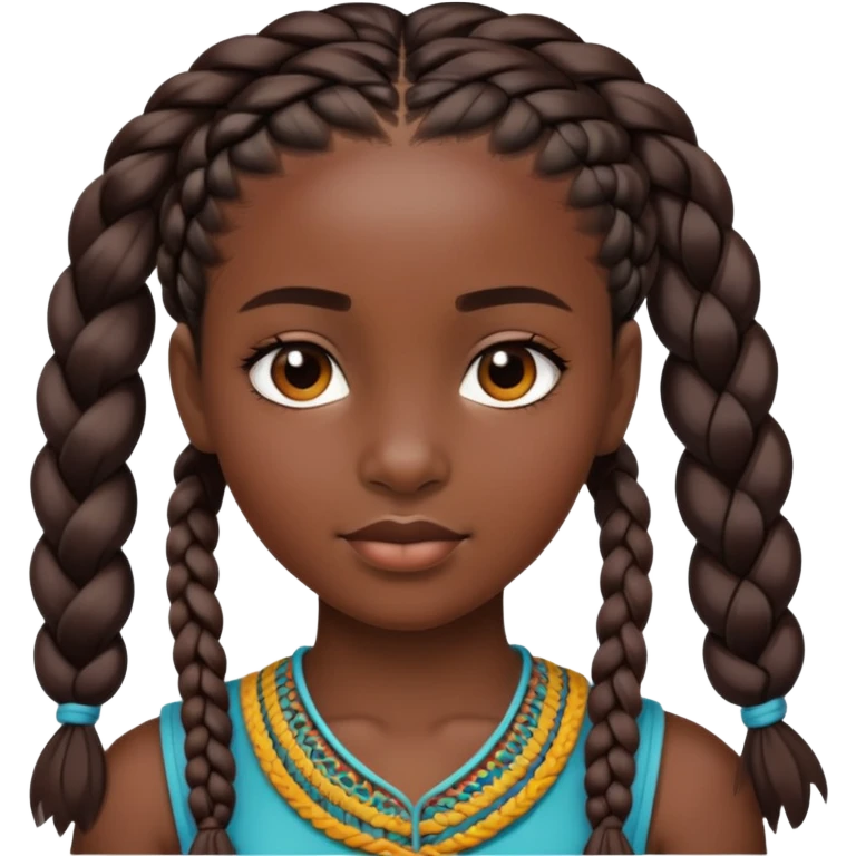 back of african girls head emoji