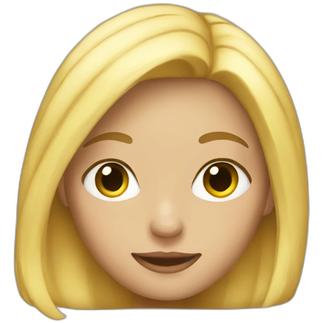 fille blonde emoji