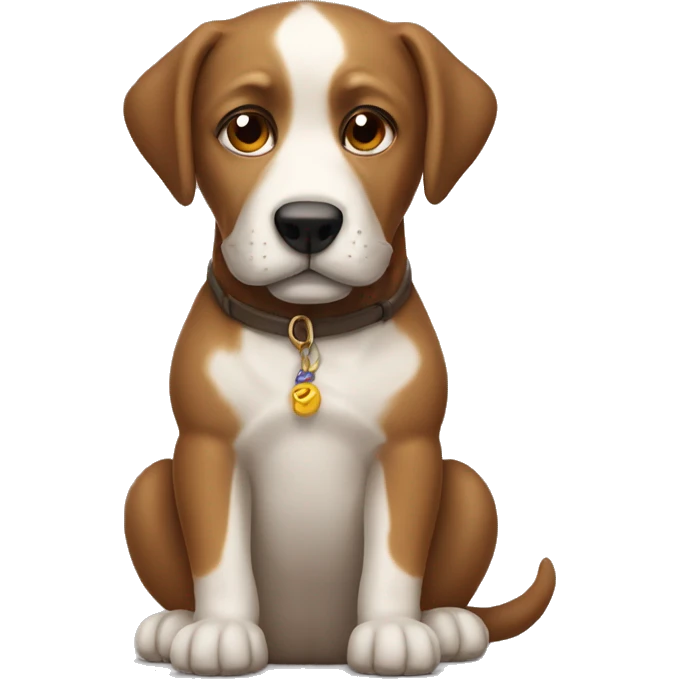 Perro con su dueño emoji
