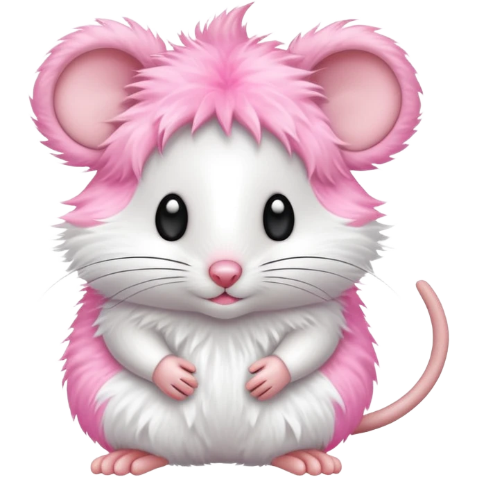 Toy for a cat, fluffy mouse, bright colors emoji