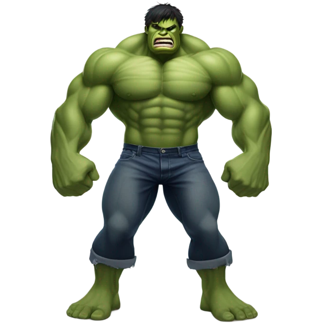 Incredible Hulk super jacked emoji