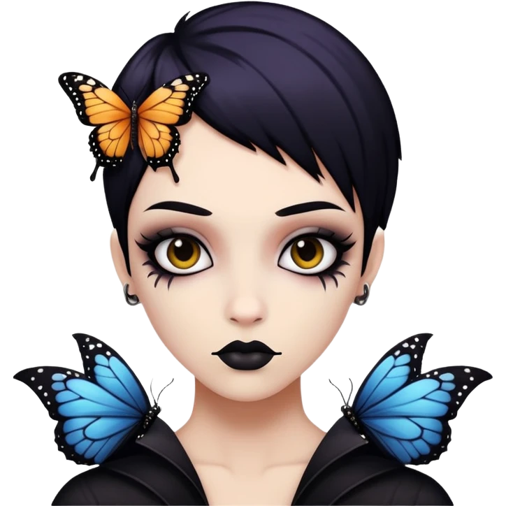 Edgy Gothic Badass Cool Butterfly emoji
