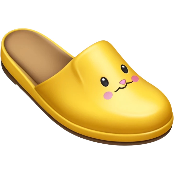 Butterbirne realistisch mit Hausschuh in der hand emoji