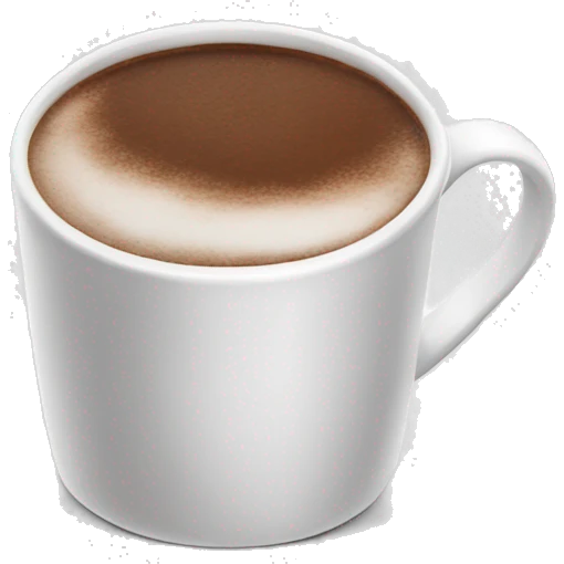 hot chocolate in a white mug emoji